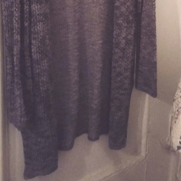 Long Sheer Charcoal Cardigan - Picture 4 of 6